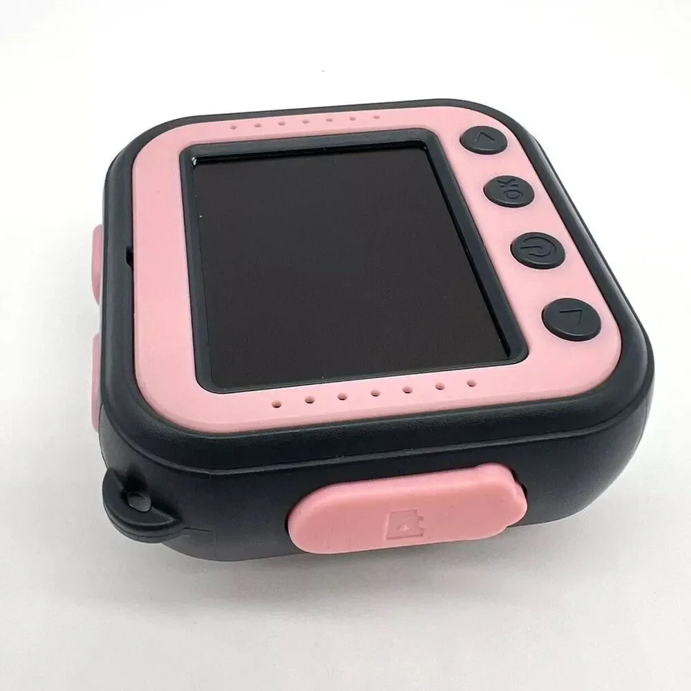 Kids Action Camera Pink w/Waterproof Hard Case & Mounting Accessories Underwater